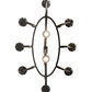 Meyda Lighting Handforged 51" 10-Light Wrought Iron Island Chandelier With Amber Faux Candlelight