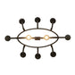 Meyda Lighting Handforged 52" 10-Light Antiquity Oval Chandelier With Ivory Faux Candlelight Shade