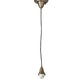 Meyda Lighting Handkerchief 10" Antique Brass D'Oro Pendant Light With Beige Shade Glass