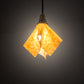 Meyda Lighting Handkerchief 10" Antique Brass D'Oro Pendant Light With Beige Shade Glass