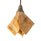 Meyda Lighting Handkerchief 10" Antique Brass D'Oro Pendant Light With Beige Shade Glass