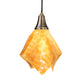 Meyda Lighting Handkerchief 10" Antique Brass D'Oro Pendant Light With Beige Shade Glass