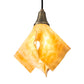 Meyda Lighting Handkerchief 10" Antique Brass D'Oro Pendant Light With Beige Shade Glass