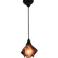 Meyda Lighting Handkerchief 10" Black Powdercoat Chambord Swirl Pendant Light With Purple Baroque Hued Shade Glass