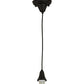 Meyda Lighting Handkerchief 10" Black Powdercoat Chambord Swirl Pendant Light With Purple Baroque Hued Shade Glass