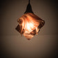 Meyda Lighting Handkerchief 10" Black Powdercoat Chambord Swirl Pendant Light With Purple Baroque Hued Shade Glass
