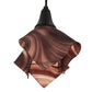 Meyda Lighting Handkerchief 10" Black Powdercoat Chambord Swirl Pendant Light With Purple Baroque Hued Shade Glass