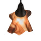 Meyda Lighting Handkerchief 10" Black Powdercoat Chambord Swirl Pendant Light With Purple Baroque Hued Shade Glass