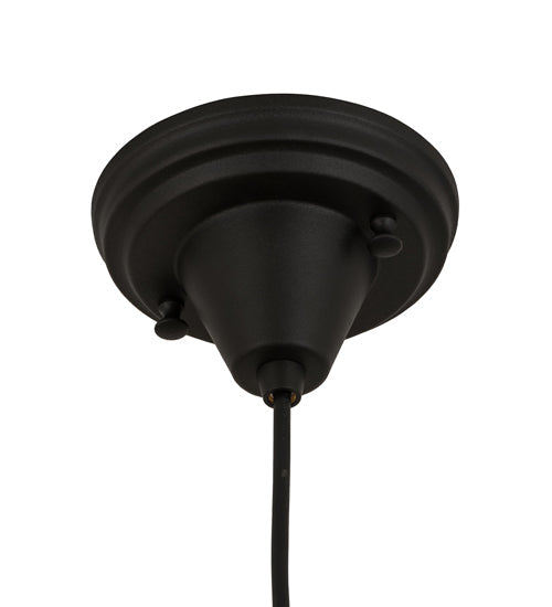 Meyda Lighting Handkerchief 10" Black Powdercoat Chambord Swirl Pendant Light With Purple Baroque Hued Shade Glass