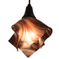 Meyda Lighting Handkerchief 10" Black Powdercoat Chambord Swirl Pendant Light With Purple Baroque Hued Shade Glass