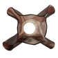 Meyda Lighting Handkerchief 10" Brown & White Chambord Swirl Shade Glass