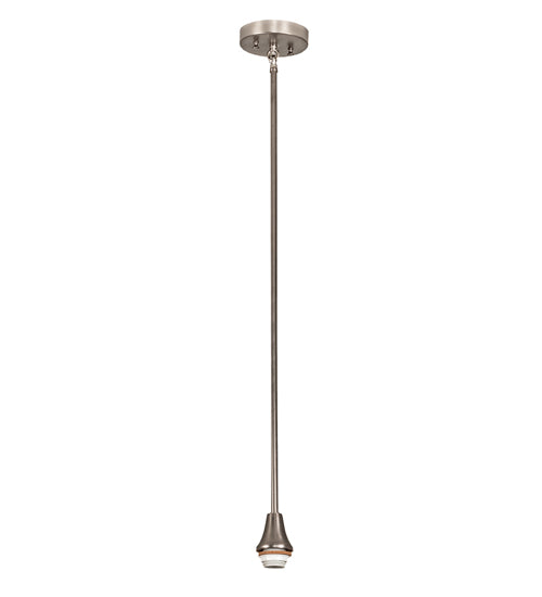 Meyda Lighting Handkerchief 10" Brushed Nickel Noir Mini Pendant Light With Black & Clear Swirl Shade Glass