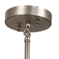 Meyda Lighting Handkerchief 10" Brushed Nickel Noir Mini Pendant Light With Black & Clear Swirl Shade Glass