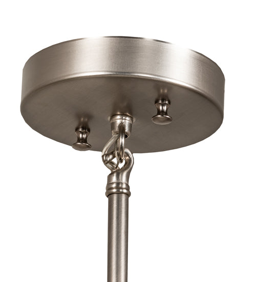 Meyda Lighting Handkerchief 10" Brushed Nickel Noir Mini Pendant Light With Black & Clear Swirl Shade Glass