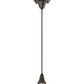 Meyda Lighting Handkerchief 10" Craftsman Brown D-Oro Pendant Light With Beige Iridescent Shade Glass