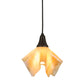 Meyda Lighting Handkerchief 10" Craftsman Brown D-Oro Pendant Light With Beige Iridescent Shade Glass