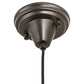 Meyda Lighting Handkerchief 10" Craftsman Brown D-Oro Pendant Light With Beige Iridescent Shade Glass