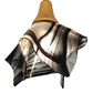 Meyda Lighting Handkerchief 10" Goldtastic Noir Swirl Pendant Light With Black & Frosted Clear Shade Glass