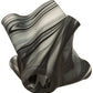 Meyda Lighting Handkerchief 10" Noir Swirl White & Black Shade Glass