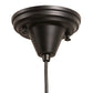 Meyda Lighting Handkerchief 10" Textured Black Branches Pendant Light With White and Black Accents Shade Glass