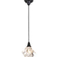 Meyda Lighting Handkerchief 10" Textured Black Branches Pendant Light With White and Black Accents Shade Glass