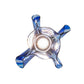 Meyda Lighting Handkerchief 20" Craftsman Brown Curacao Swirl Pendant Light With Blue & Clear Shade Glass