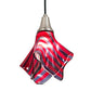 Meyda Lighting Handkerchief 9" Brushed Nickel Satrial's Dream Mini Pendant Light With Red & Violet Shade Glass