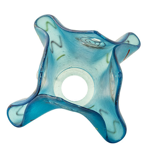 Meyda Lighting Handkerchief 9" Electra Blue Green Shade Glass