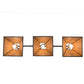 Meyda Lighting Hanford 48" 3-Light Copper Rust Island Pendant Light With Amber Quartz Idalight Shade Glass