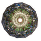 Meyda Lighting Hanginghead Dragonfly 20" Antique Brass Pendant Light With Multi-Colored Stained Shade Glass