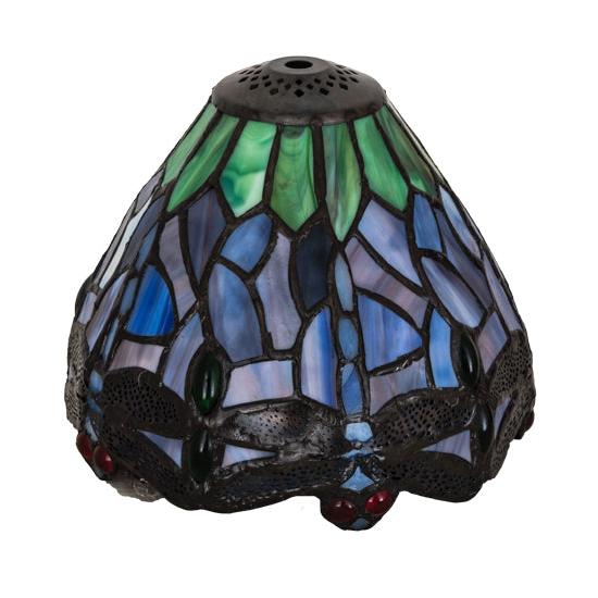 Meyda Lighting Hanginghead Dragonfly 8" Multi-Color Shade Glass
