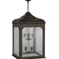 Meyda Lighting Hankel 28" 8-Light Oil Rubbed Bronze Lantern Pendant Light With Rainstone Idalight Shade Glass