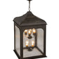 Meyda Lighting Hankel 28" 8-Light Oil Rubbed Bronze Lantern Pendant Light With Rainstone Idalight Shade Glass