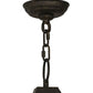 Meyda Lighting Hankel 28" 8-Light Oil Rubbed Bronze Lantern Pendant Light With Rainstone Idalight Shade Glass