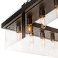 Meyda Lighting Hatley 84" 32-Light Black Textured Island Pendant Light With Clear Crystal Idalight Shade