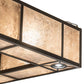 Meyda Lighting Hausman 85" 16-Light Oil Rubbed Bronze Chandelier With Silver Mica Shade Glass and Fan