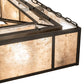 Meyda Lighting Hausman 85" 16-Light Oil Rubbed Bronze Chandelier With Silver Mica Shade Glass and Fan