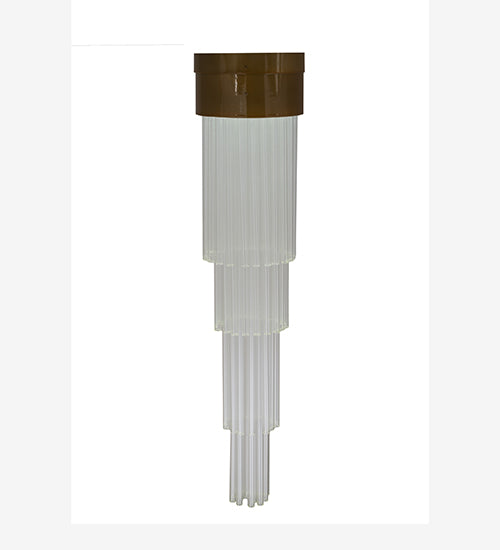 Meyda Lighting Havasu 12" LED Buttered Brass Pendant Light With Clear Crystal Idalight Tubes Shade Glass