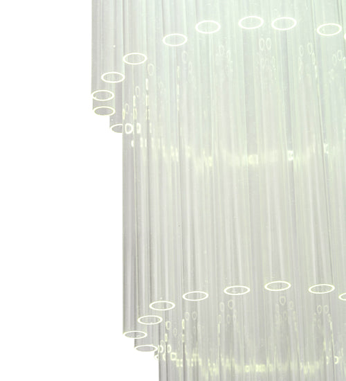 Meyda Lighting Havasu 12" LED Buttered Brass Pendant Light With Clear Crystal Idalight Tubes Shade Glass