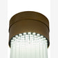 Meyda Lighting Havasu 12" LED Buttered Brass Pendant Light With Clear Crystal Idalight Tubes Shade Glass