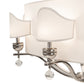 Meyda Lighting Helena 50" 16-Light 8-Arm Polished Nickel Chandelier With Beige Textrene Shade