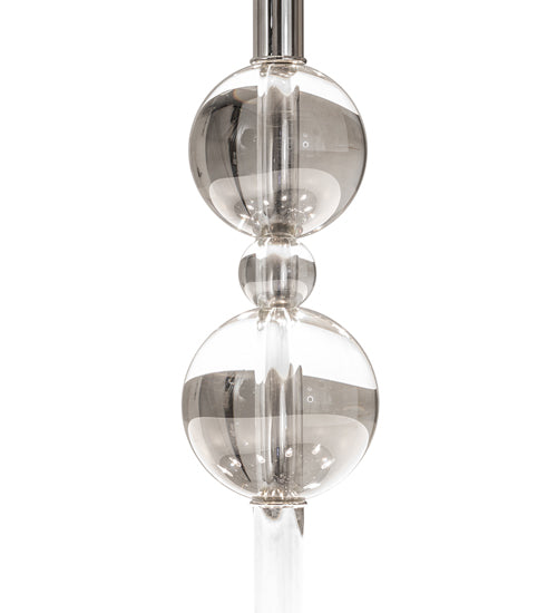 Meyda Lighting Helena 50" 16-Light 8-Arm Polished Nickel Chandelier With Beige Textrene Shade