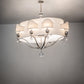 Meyda Lighting Helena 50" 16-Light 8-Arm Polished Nickel Chandelier With Beige Textrene Shade