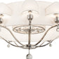 Meyda Lighting Helena 50" 16-Light 8-Arm Polished Nickel Chandelier With Beige Textrene Shade