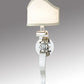 Meyda Lighting Helena 9" Polished Nickel Wall Sconce With Beige Textrene Shade