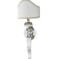 Meyda Lighting Helena 9" Polished Nickel Wall Sconce With Beige Textrene Shade