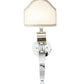 Meyda Lighting Helena 9" Polished Nickel Wall Sconce With Beige Textrene Shade
