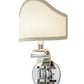 Meyda Lighting Helena 9" Polished Nickel Wall Sconce With Beige Textrene Shade