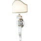 Meyda Lighting Helena 9" Polished Nickel Wall Sconce With Beige Textrene Shade