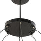 Meyda Lighting Heliocentricity 116" 6-Light Mirror Black & Goldtastic Chandelier With White Statuario Idalight Shade Glass